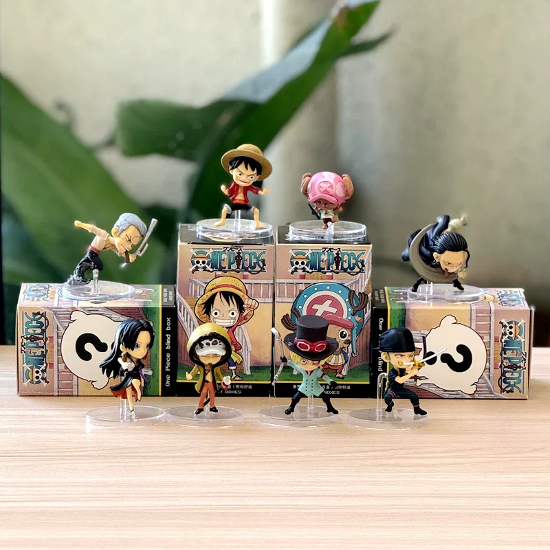 One Piece theatrical version 8 hand model Лuffy Чоппер Zoro кукла украшение мультфильм анимационная игрушка blind box