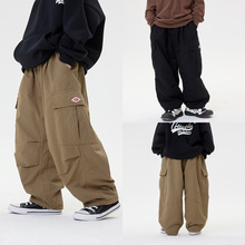 男童加绒休闲裤2024秋冬新款韩版儿童宽松慵懒裤子男宝帅气长裤潮