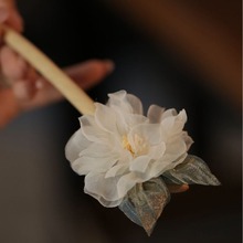 旗袍配饰通草花发簪盘发木簪发钗簪子栀子花雪白花朵汉服送女朋友