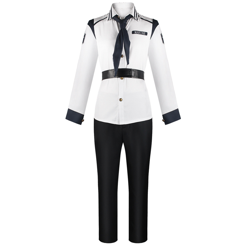 Live version movie one piece Navy clothing cos clothing Halloween costume Navy clothing cosplay performance clothing in stock