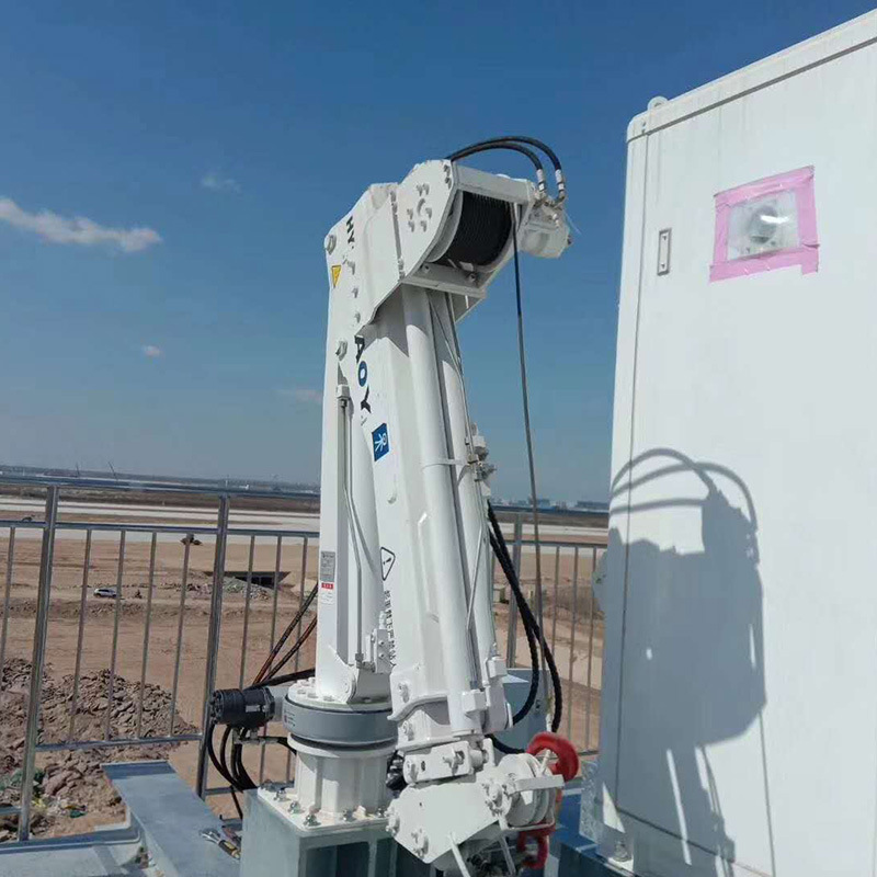 厂家直销1.8吨船用卷扬机液压吊2吨甲板起重机500公斤码头折臂起