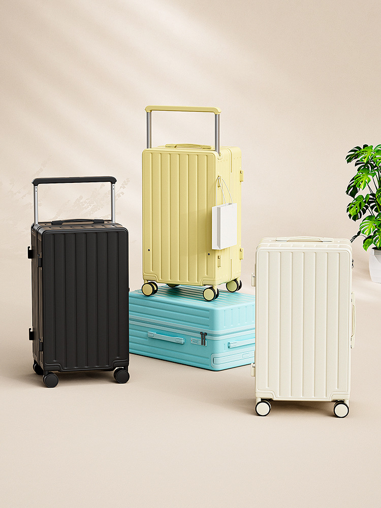 Moderner Rollkoffer mit breiter Griff großer Kapazität Damenkoffer 26 Zoll 360-Grad-Rollen Koffertasche mit Passwort Bordgepäck 24 Zoll Reisekoffer
