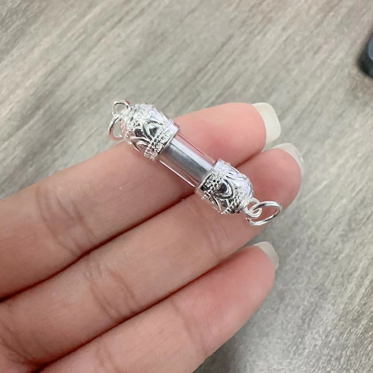 Collana tubolare con amuleto thailandese Lina Girl, antica benedizione in argento, statua di Buddha in oro, stile retrò, ciondolo versatile_voghion.com