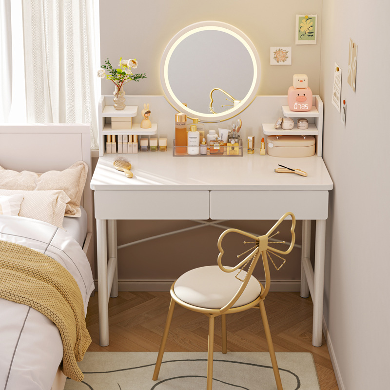 Tocador mesa de maquillaje de estilo simple para niñas espejo de maquillaje dormitorio integrado apartamento pequeño escritorio nuevo tocador de celebridades de Internet