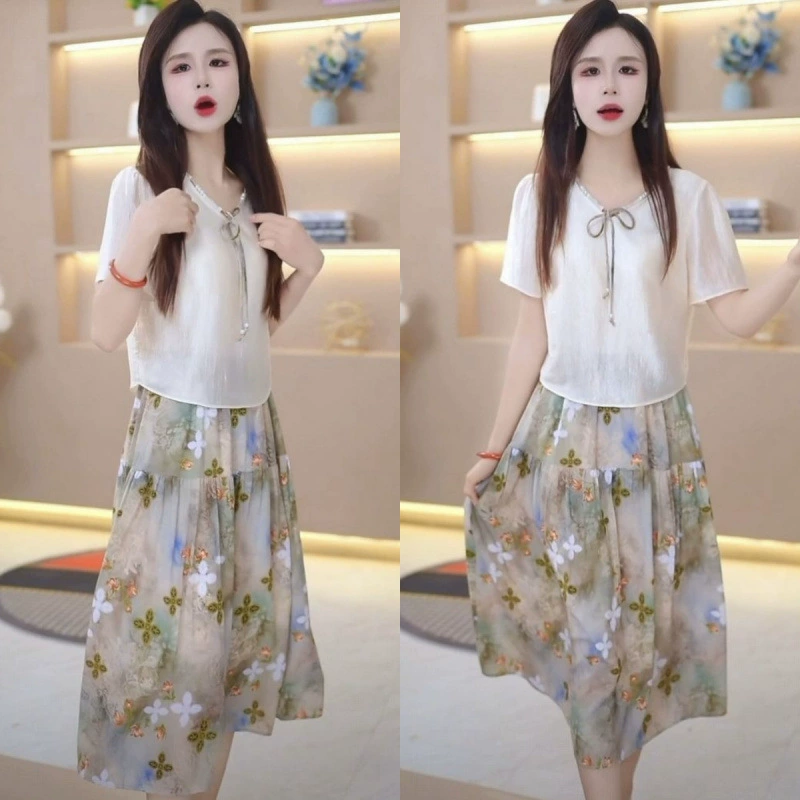 Высококачественное модное женское платье из тенселя из двух частей, юбка, летнее новое стильное элегантное утягивающее платье, уменьшающее возраст