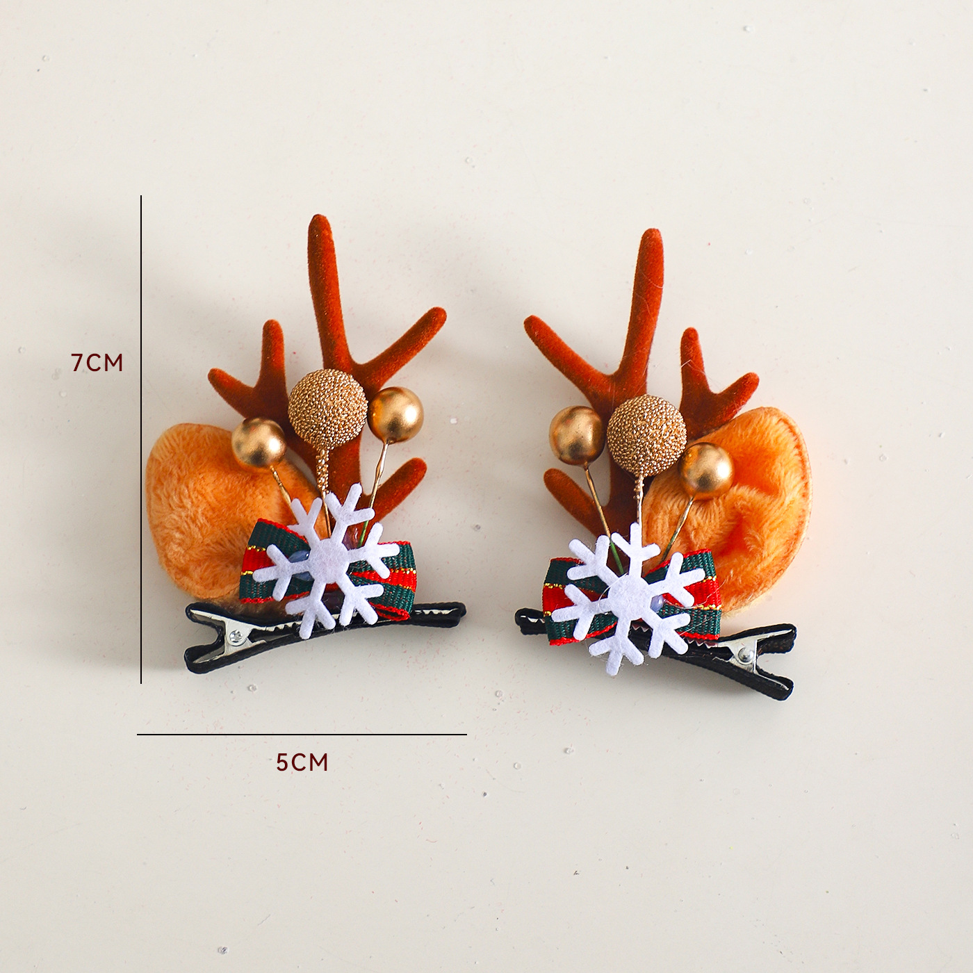 Decoración de árbol de Navidad de siete colores cordier corno de ciervo clips ornamentos embalaje de flores floral florista diy