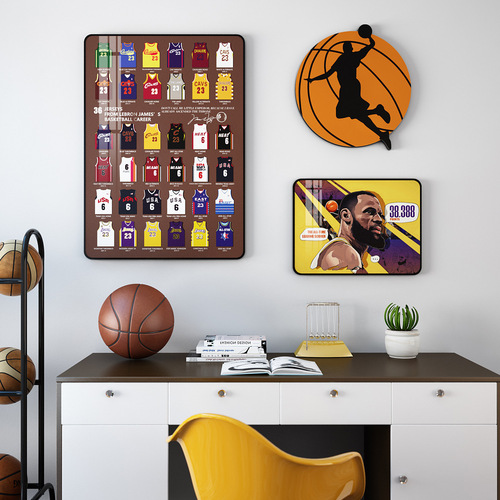 B37 NBA star Kobe Jordan basketball poster decoration painting bedroom living room bedside background wall dormitory hanging painting
