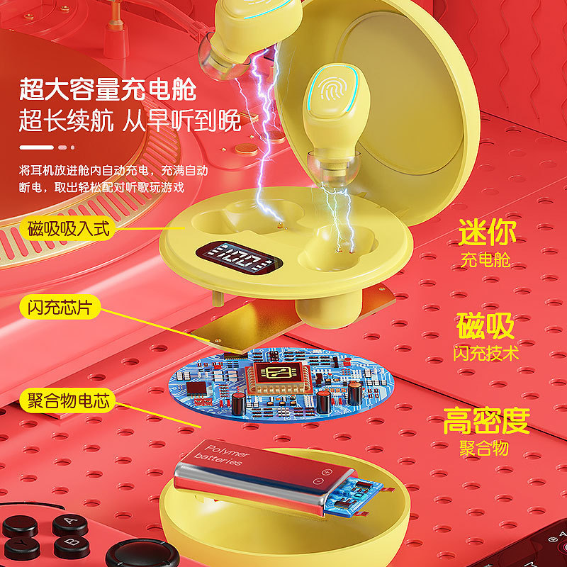 跨境爆款A10 C1无线蓝牙耳机双耳带数显便携式音乐耳机HIFI音质