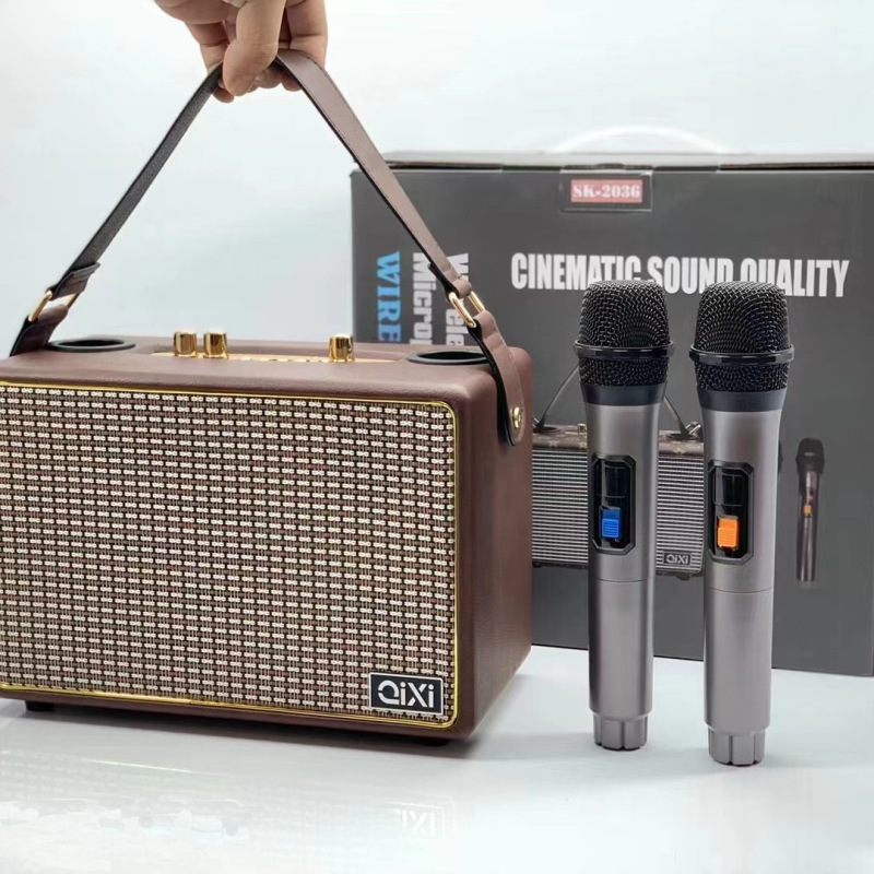 SK2036ハンディbluetoothスピーカー屋外広場ダンス音響携帯プレーヤー無線k歌マイクサブウーファー|undefined