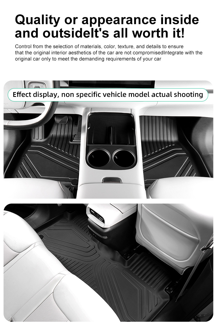 Suitable for 19-25 Model Ford Ranger Car Floor Mats, Left and Right Steering Wheel Tpe Rear Bed Mats, Cross-Border