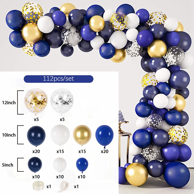 Conjunto de globos de látex de Amazon transfronterizo personalizado decoración de cumpleaños decoración de fiesta boda boda boda cadena de globos al por mayor