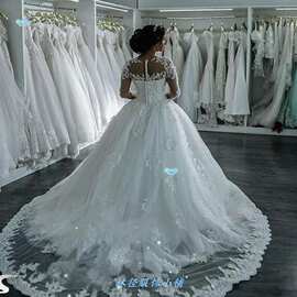 White WeDDing DReSS long SleeveS RoBe De SoiRee BRiDe DReSS
