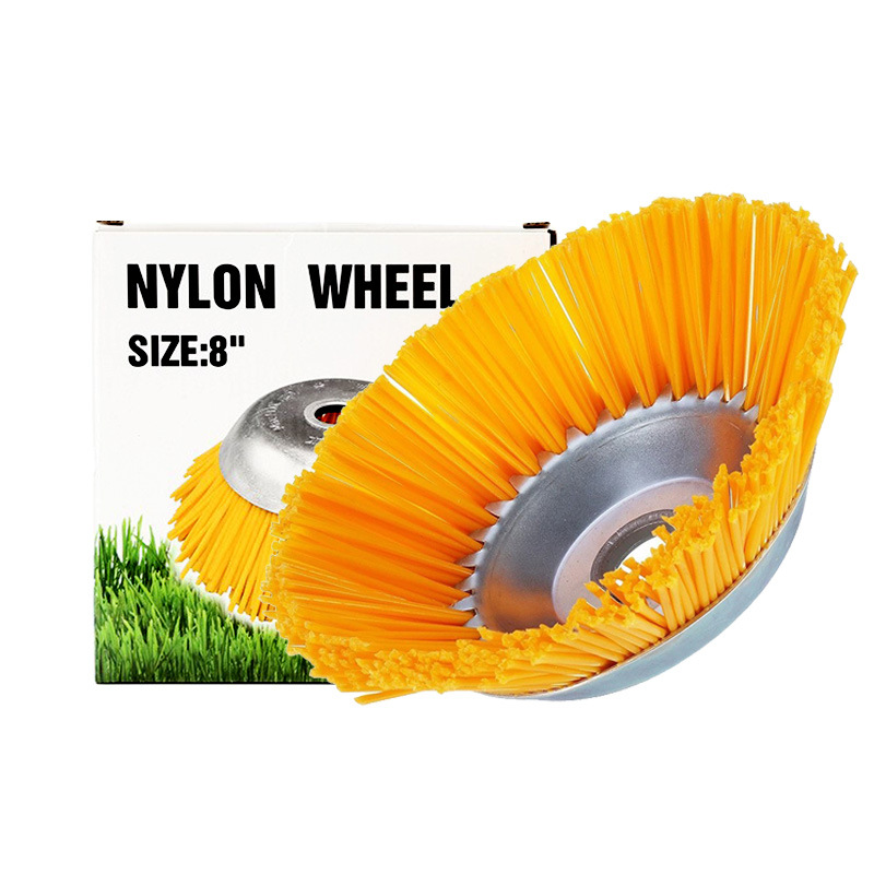 Jardín cortacésped de seda de nylon tipo tazón equipo de cepillo mecánico 8 pulgadas cabeza de escarda 200 accesorios de cortacésped
