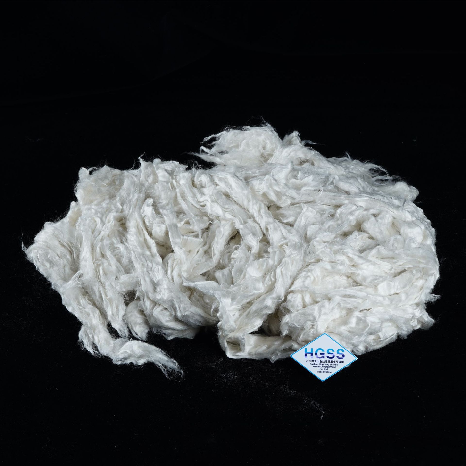 厂家供应特白绢丝精梳条子蚕丝短丝毛粒少 蚕丝短纤 桑蚕丝原料