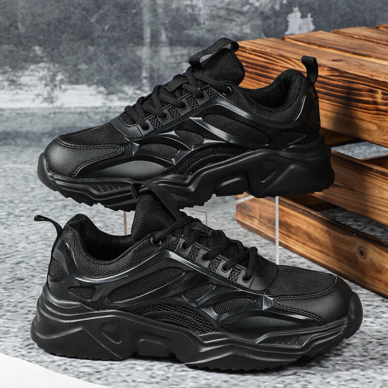 Thick Sole, Shock Absorption, Wedge Heel Casual sneaker Increased Breathable Comfortable Walking Shoes Fashionable All-match Street Trendy Shoes