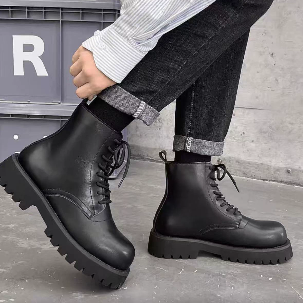 2024 повседневные дикие сапоги Martin для мужчин 5 отверстий 8 отверстий