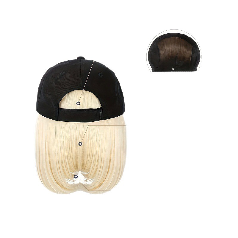 Europa y América primavera y verano sombrilla gorra peluca Bobo peinado nuevo protector solar al aire libre sombrero integrado forma de peluca