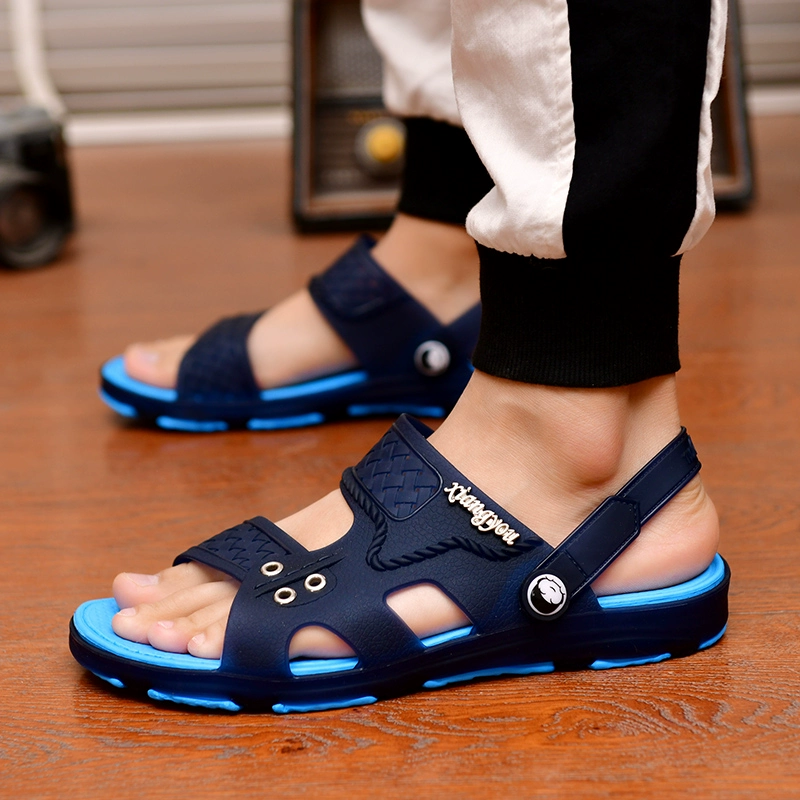 Men's men's slippers, trend sandals, fashionable mule for bathroom, Korean style, suitable for indoor and outdoor use, suitable for outdoor wear
