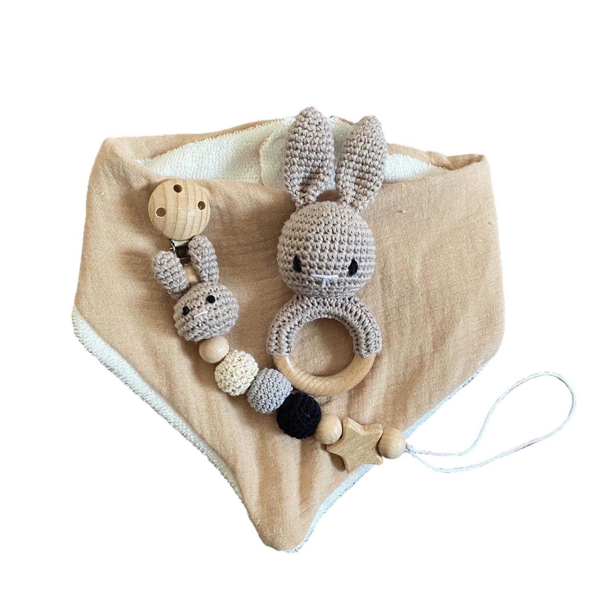 Toalla de bolsa de bebé Caja de regalo de nacimiento Toalla de cuidado de bebé Juego de sonajero Bebé recién nacido Juguete de bebé Nuevo
