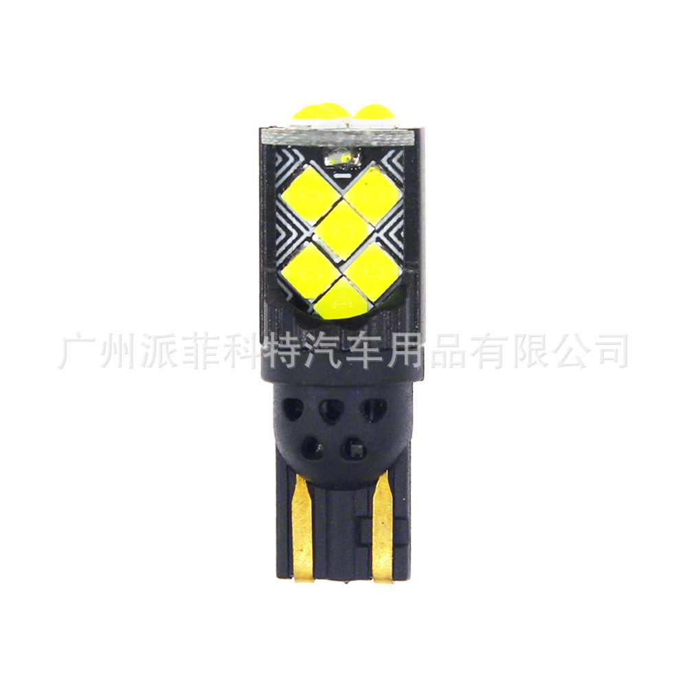 Factory Cross-Border New High-Brightness Wide Voltage Decoding Car Led Width Indicator Reading Light T10-3030-15 Lamp