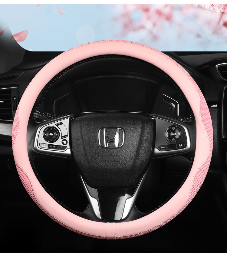 Four Seasons Honeycomb Mesh Steering Wheel Cover Breathable Non-Slip Wear-Resistant Durable Car Interior Accessories Suitable for 38cm Steering Wheel Covers
