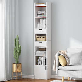 DTB9书架落地置物架简易卧室小型收纳书柜客厅简约现代迷你窄缝储