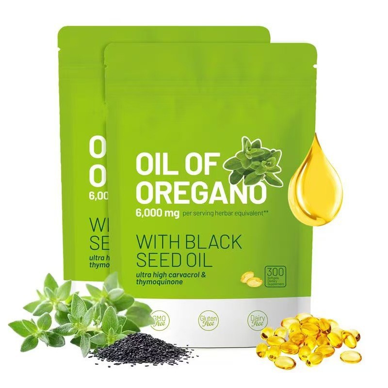 O EM300 Oregano oil black seed oil softgel Oregano oil black seed oil softge