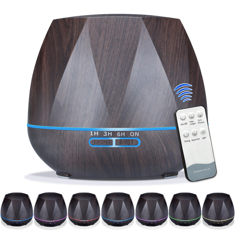 Ultrasonic Wood Grain Colorful Humidifier Home Office Bedroom Essential Oil Wood Aromatherapy Machine Large Onion Diffuser