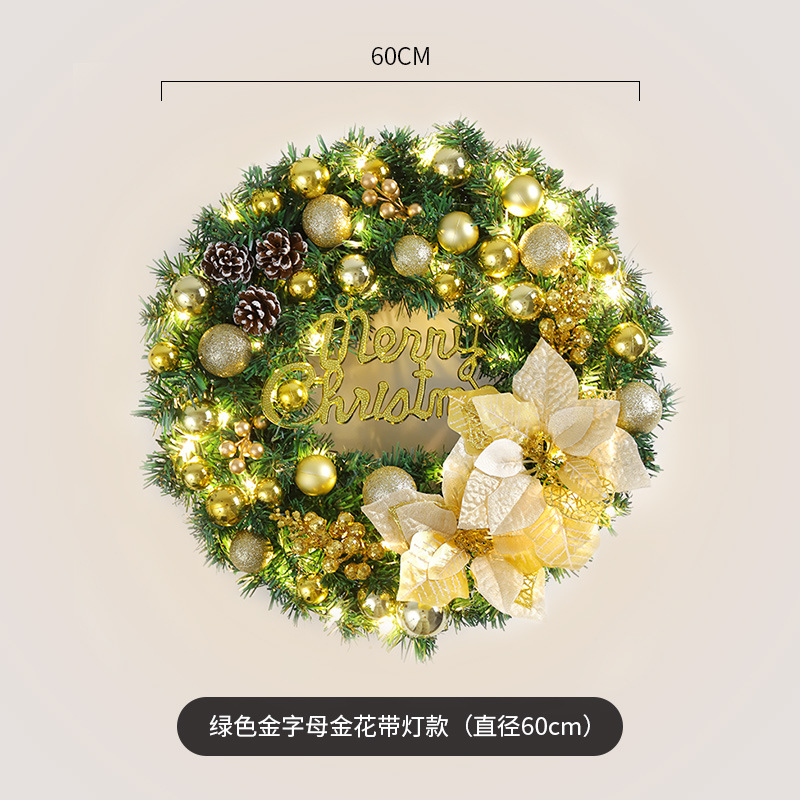 Guirnalda decorativa de Navidad 40/50/60cm Guirnalda decorativa de Navidad diseño de la escena de la ventana de ratán