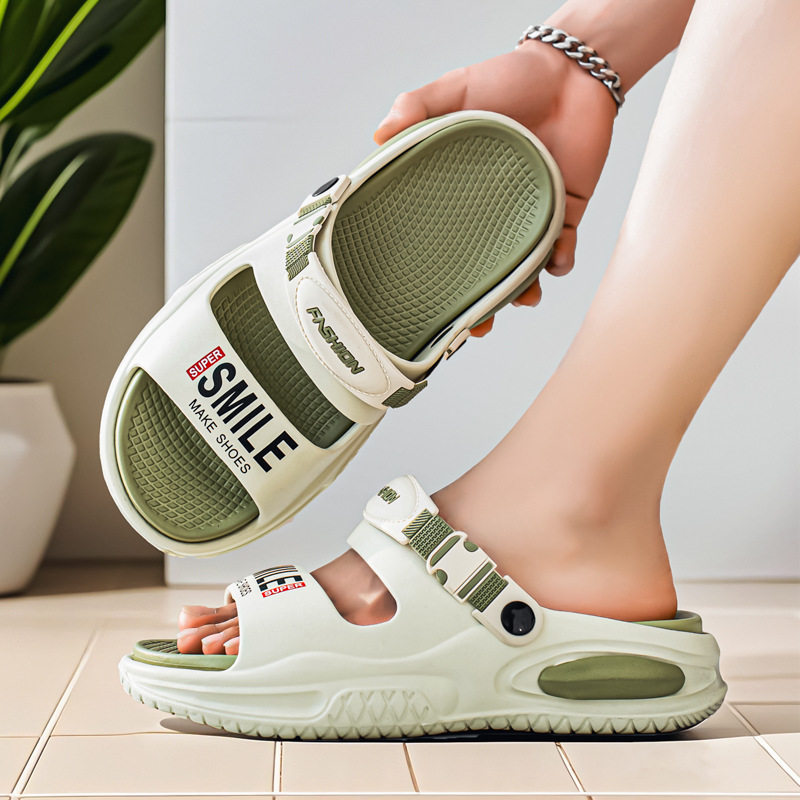 2025 nuevas zapatillas de hombre ropa exterior verano antideslizante plataforma ocio juvenil al aire libre turismo sandalias y zapatillas de playa