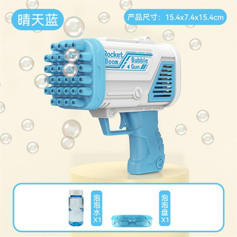 Máquina de burbujas para niños juguetes en línea popularidad de mano Gatlin pistola de burbujas automática transfronteriza regalos al por mayor