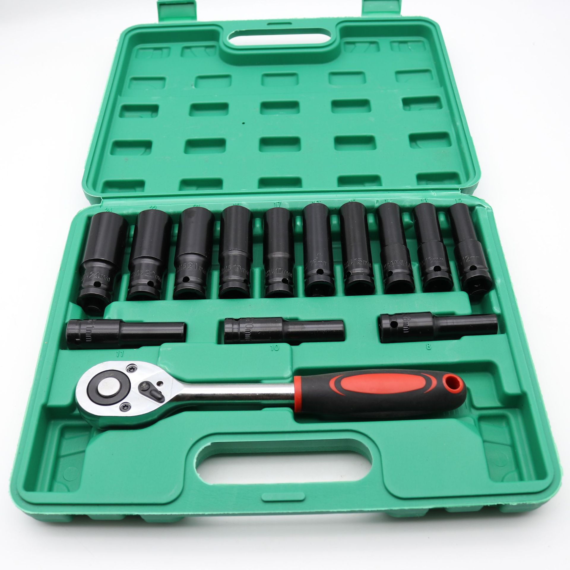 电动电泳黑套筒头子扳手加长镜面套筒