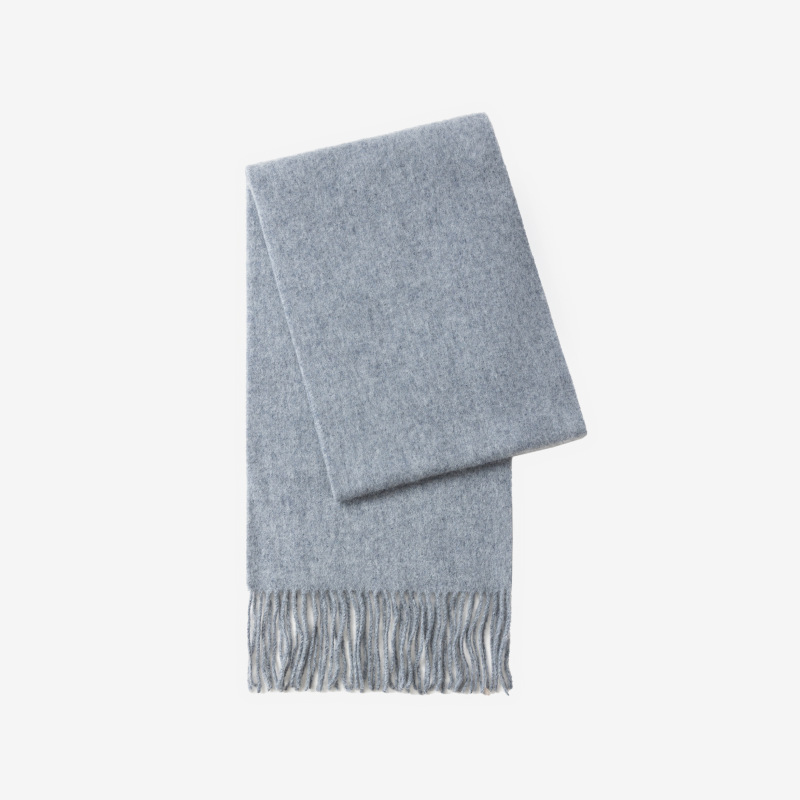 Pinzas cuidadosamente seleccionadas, bufanda 100% de lana, bufanda de ambiente coreana, color sólido, chal de mujer de alta calidad de otoño e invierno