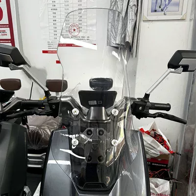 Motorcycle front windshield – Protector - transparent-thick-40-height-about-60cm-exclusive-for-fire-eye-mecha-3-six-holes