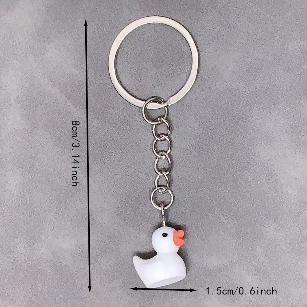 Cute Duck Resin Unisex Bag Pendant Keychain display picture 1