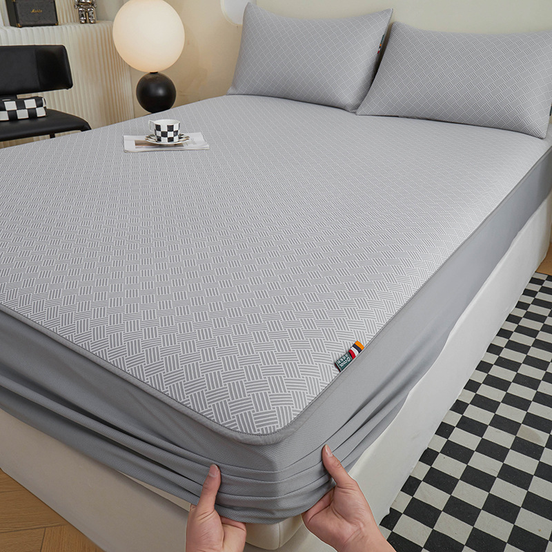 Nuevas sábanas de seda de hielo de una sola pieza, sábanas frescas de verano, sábanas de tatami de dormitorio individual, juego de tres piezas