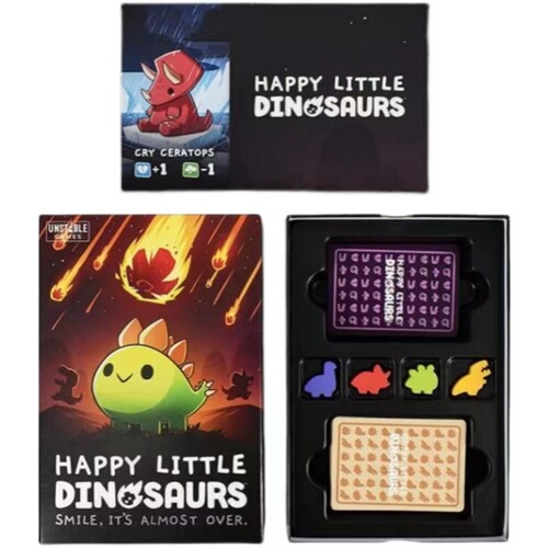 English version of Happy Little Dinosaurs Happy Little Dinosaurs chess and card strategy board game card