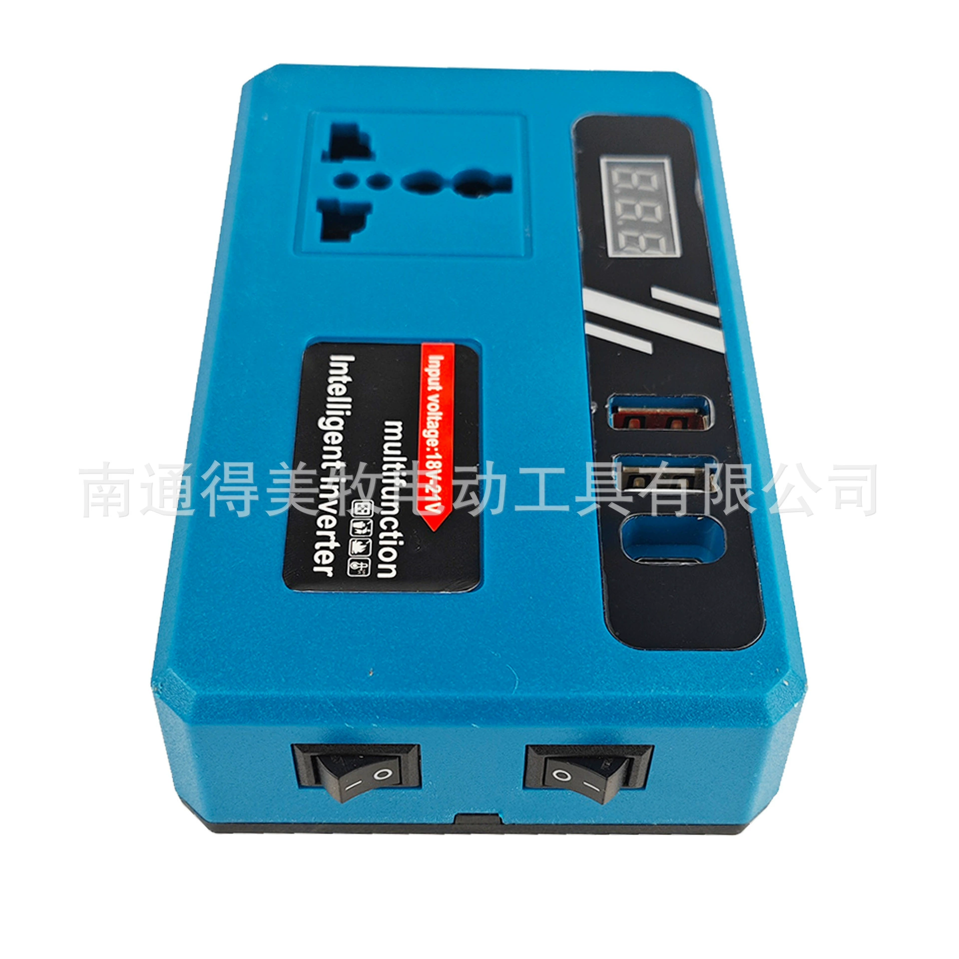 Популярный инвертор 21В в 220В с подсветкой, зарядкой USB/TYPE-C, для Dewalt Makita Miwaki (подошвы)
