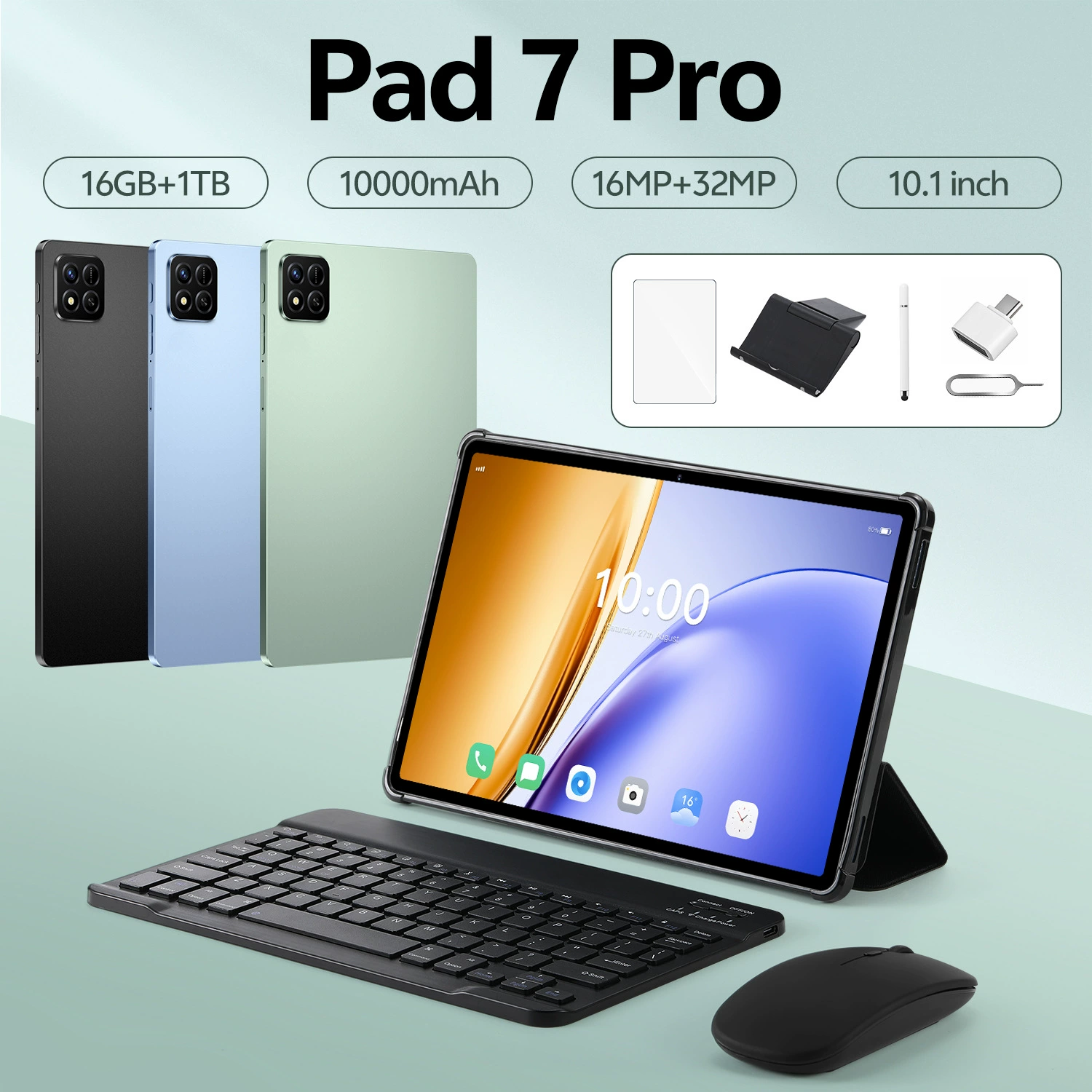 Планшет Pad 7 Pro 16 ГБ+1 ТБ, 10,1" 2560×1600, Snapdragon 8 Gen3, 10000 мА·ч