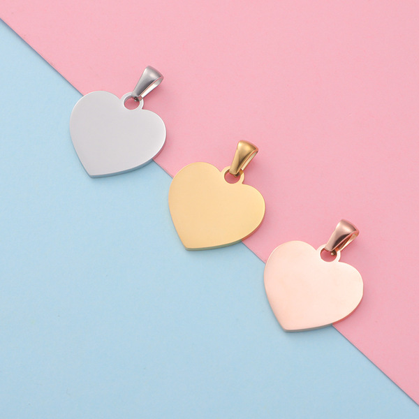 Pendant stainless steel heart shaped