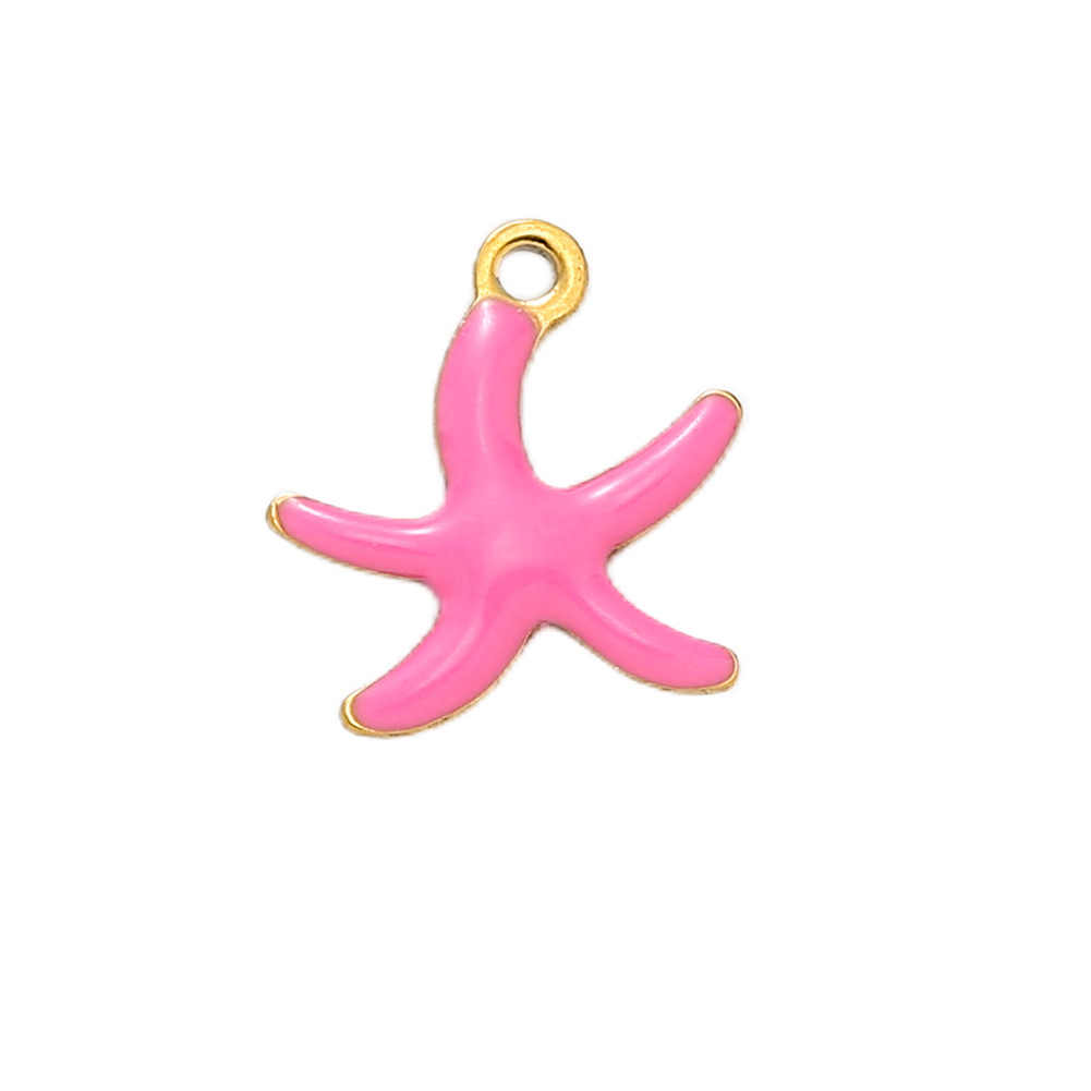 1g Weight Pendant Jewelry Making Type DIY Jewelry Accessories Classification 1 Piece Quantity 304 Stainless Steel Material Starfish, Hippocampus, Fish Pattern All Seasons Season Enamel Design Cute, Marine Style Style 1 Piece 304 Stainless Steel Starfish Hippocampus Fish Pendant DIY Jewelry Accessories 9