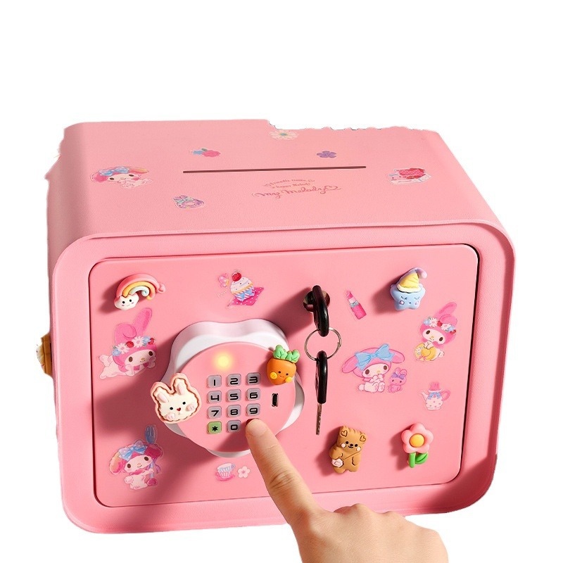 Las niñas pueden ahorrar dinero para niños en el nuevo 2024 solo en la caja fuerte, la contraseña, el cajón de ahorros para niños, la capacidad grande