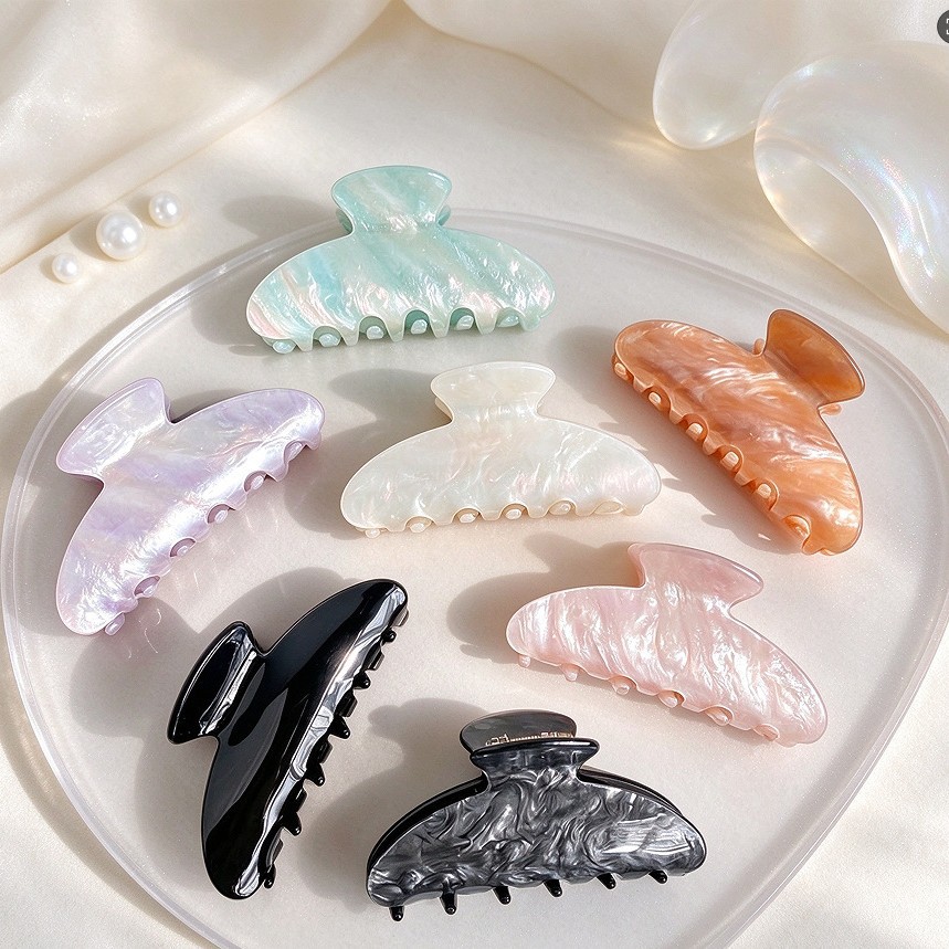 New Cross-border Acrylic Grab Clip Women's Korean-style All-match Fashion Hair Grab Jelly Color High-grade Hair Shark Clip Large