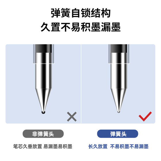 Deli Gel Pen 0.5mm Bullet Push Pen Student Office Sign Pen Pen Soft Rubber Sheath S60