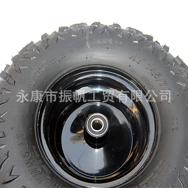 Four-Wheel Steering Wheel Go-Kart Accessories 145/ 70-6inch A-Shaped Vacuum Tire with 6002 Bearing Front Hub
