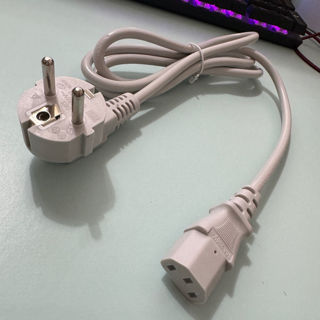 三芯欧规品字插头电源线电脑主机插头 电饭锅插头线欧洲三插