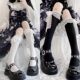 Princess Style Lolita Socks Women's Lace Mid-Length Socks Bow Cute Cuff Socks with Small Leather Shoes