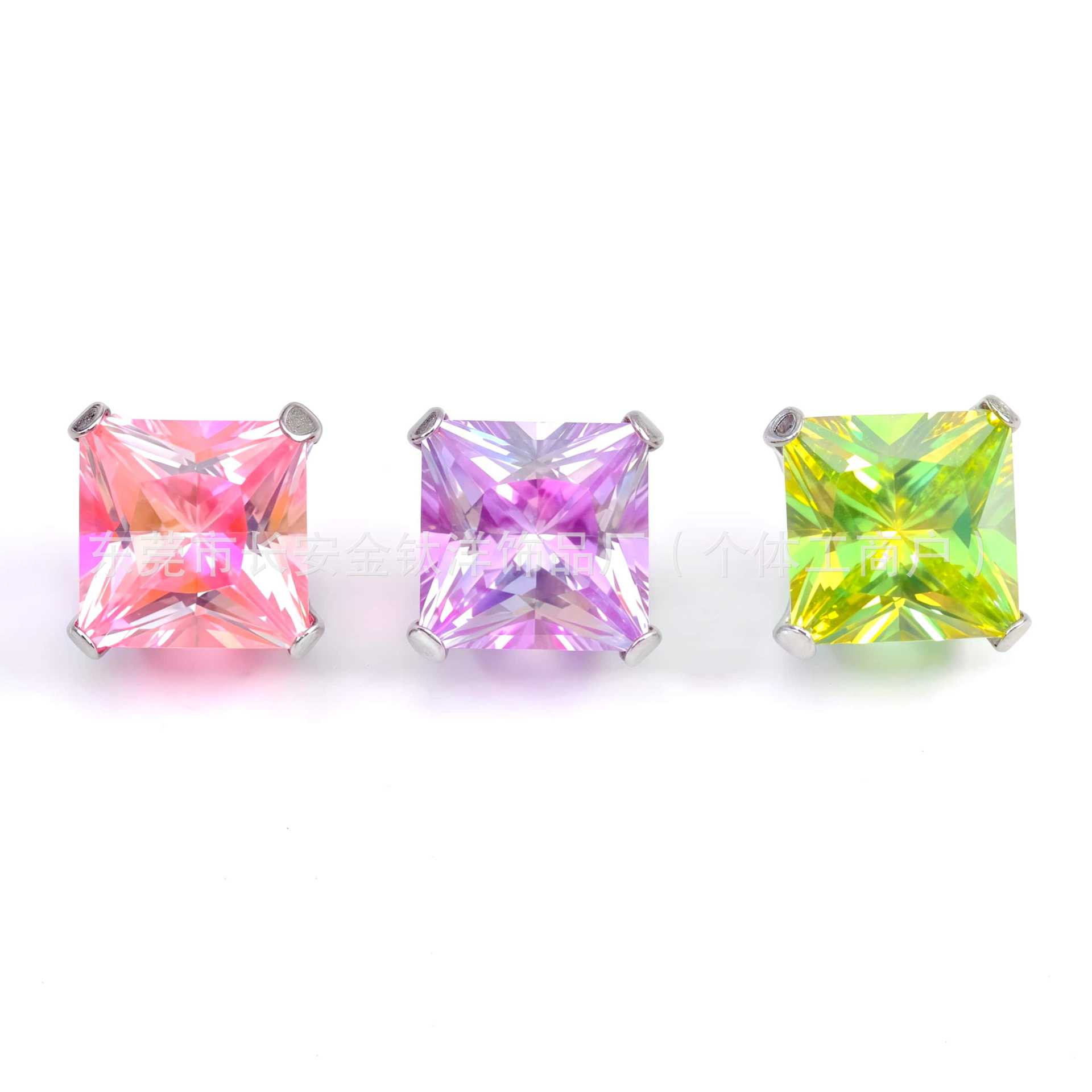 F136 Titanium Four-Prong Round-Bottom Sugar Cube 5A Zircon Lip Stud Earring - G23 Titanium Alloy Lip Piercing Jewelry detail image 7