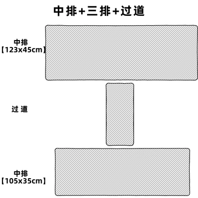 Modelə uyğun ayaqaltı — Mat Modification - middle-row-third-row-aisle-remark-color-and-model