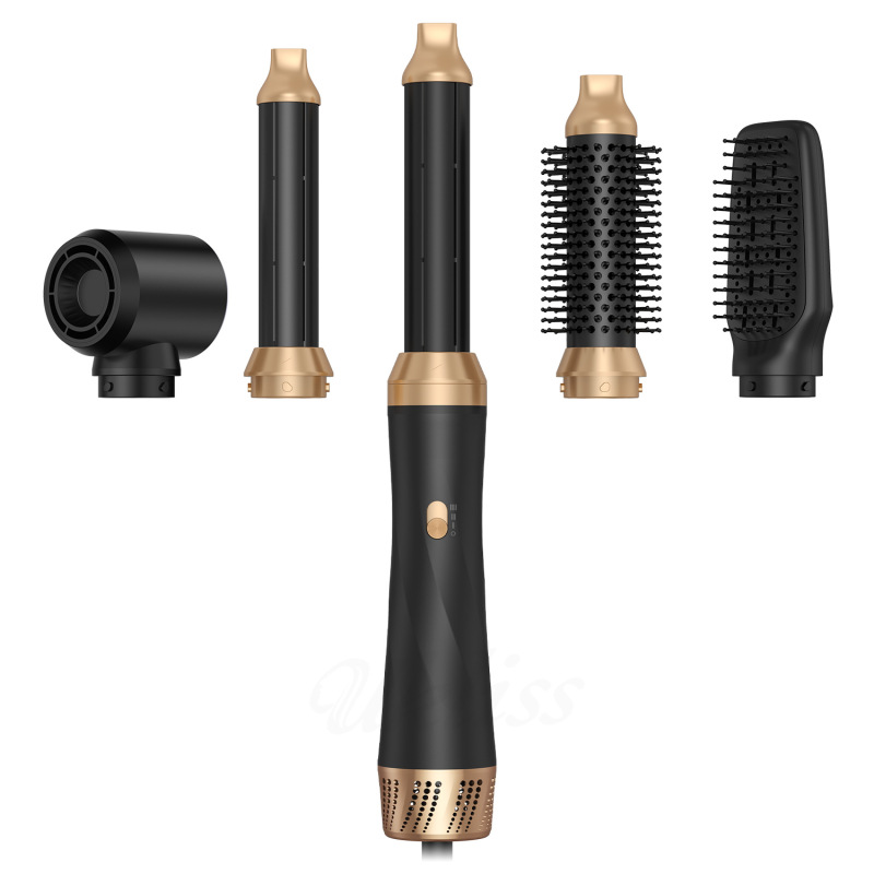 Amazon ベストセラー ヘアドライヤー 自動ヘアアイロン ストレートヘアアイロン 多機能ヘアドライヤー 5 イン 1 熱風コーム セット|undefined